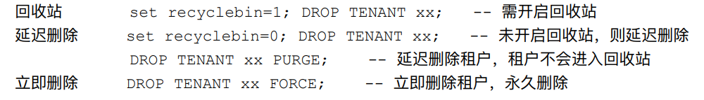 OB运维 | tenant--删除租户的命令  图1