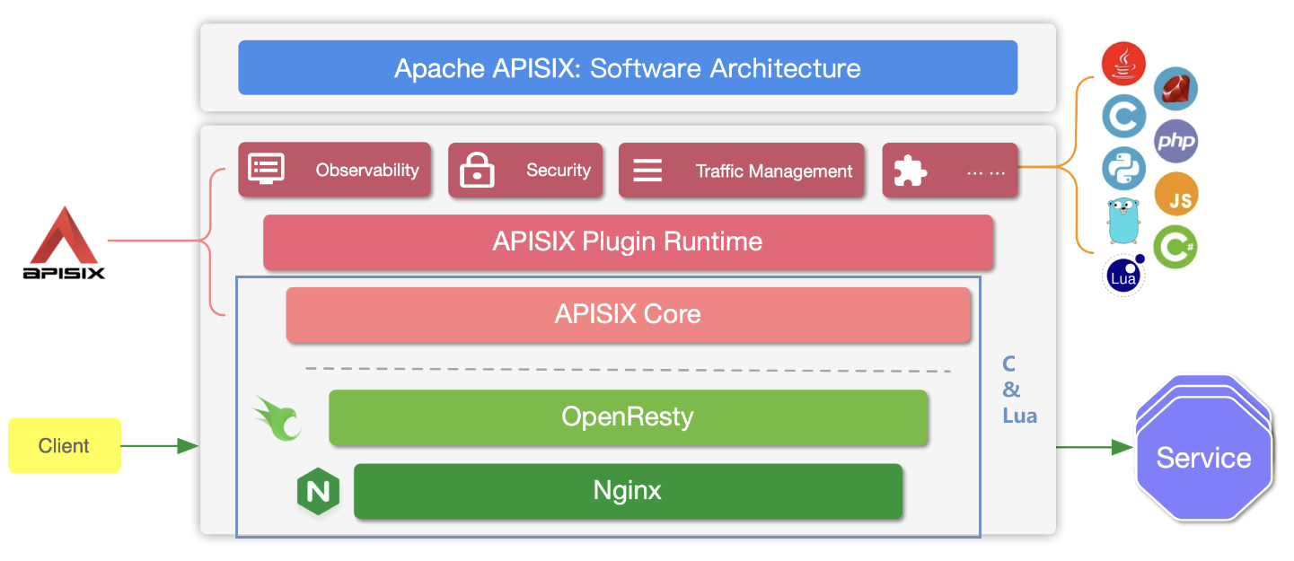Apache APISIX 就是一个在底层同时使用 Lua 和 C 的极佳例子。