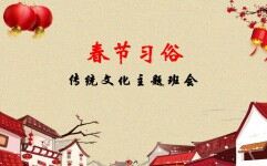 春节习俗传统文化主题班会PPT模板