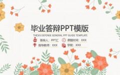 复古花卉毕业答辩PPT模版