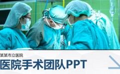 医院介绍医院手术团队PPT模板