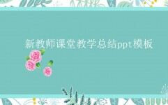 新教师课堂教学总结ppt模板