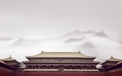 精致中国古建筑PPT背景图片