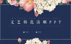 文艺韩范清晰PPT模板