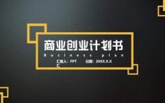 黑色创意商业计划书PPT模板